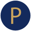 logo featuring the letter P in a round design representing seven attributes of quality and excellence